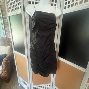 Fun Black Ruched Dress